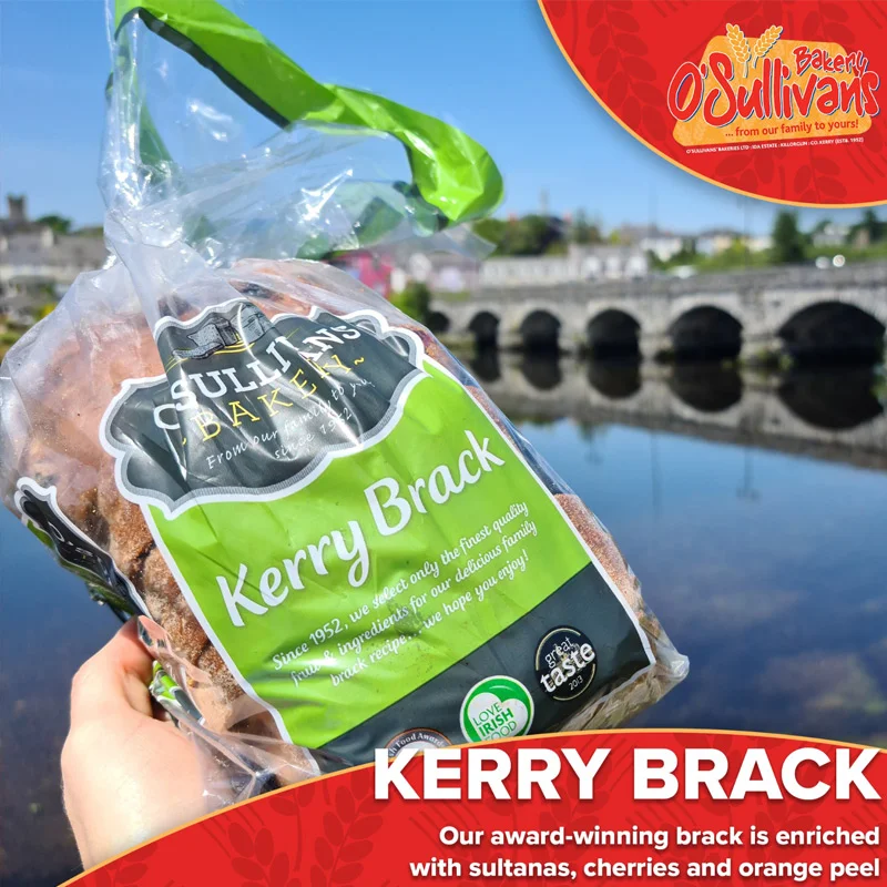 Sliced Kerry Brack served with tea and butter